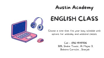 English Classes With Big  Discount in Sharjah Call# 056-4545906