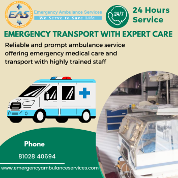 EAS ICU Setup Road Ambulance Services in Patna, Bihar - Honest to Provide Amenities