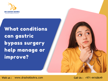 What conditions can gastric bypass surgery help manage or improve