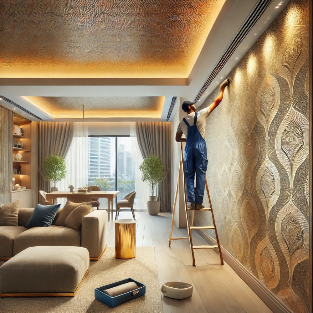  Wall Paper Fixing Work Contractor In Dubai - Alasafeer Group 