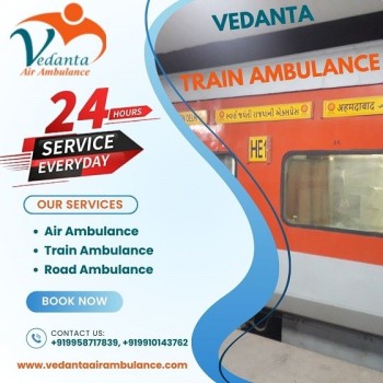 Vedanta Train Ambulance Service In Delhi Provides Emergency Medical Transportation With The Short Pe