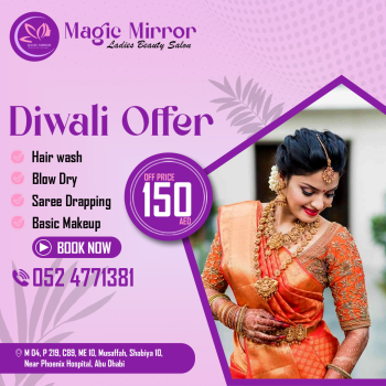 Diwali-offer-magic-mirror-ladies-beauty-salon-abudhabi