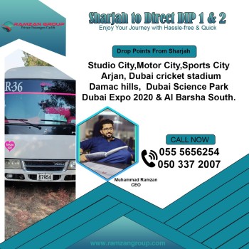 Sharjah to DIP Motor City IMPZ JVC 055 56 56 254