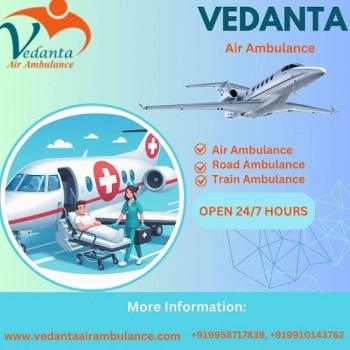 Hire Vedanta Air Ambulance Service in Bhubaneswar with Hi-tech Ventilator Setup