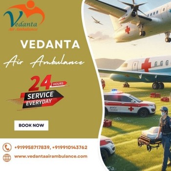 Take Vedanta Air Ambulance Service in Ahmedabad with Full Medical Instrument