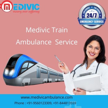 Medivic Aviation Train Ambulance in Jamshedpur is prepared to handle a Range of Medical Emergencies