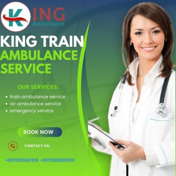 Get the best service by arranging King Train Ambulance Service in Lucknow