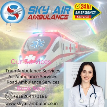 For City to City Medical Transfer Book Sky Train Ambulance in Bhopal 