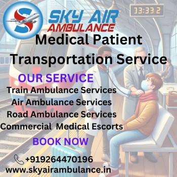 Sky Train Ambulance in Bhopal provide service in medical