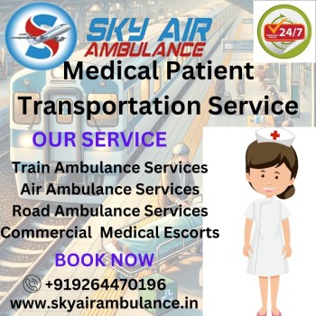 Sky Train Ambulance in Indore provides services in medical Time of Emergency