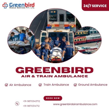  Get the Best Greenbird Air and Train Ambulance Service in Nagpur with professional Escort Service