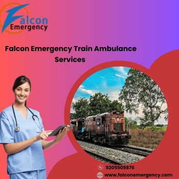 For Maximum Comfort and Safety Book Falcon Train Ambulance in Varanasi