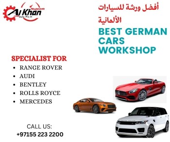 RANGE ROVER,AUDI,ROLLS ROYCE,MERCEDES,BENTLEY WORKSHOP IN SHARJAH