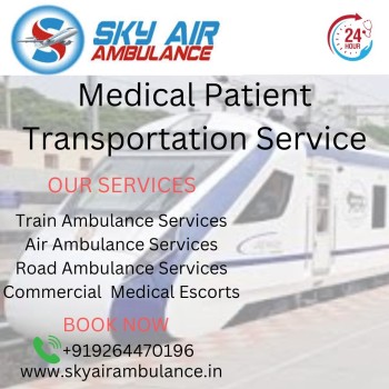 Sky Train Ambulance in Nagpur helps to transport patients safely to the hospital.