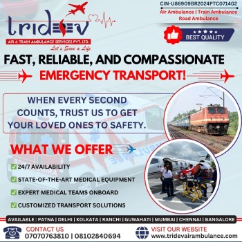 Non-Emergency Air Ambulance Transport: Tridev Air Ambulance Services in Patna