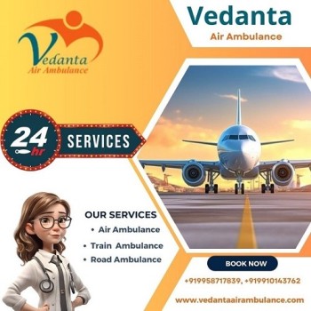 Vedanta Air Ambulance Service in Srinagar with the Latest Ventilator Setup at an Affordable Price