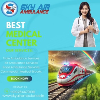 Sky Train Ambulance Service in Chennai provides safe transportation of patients