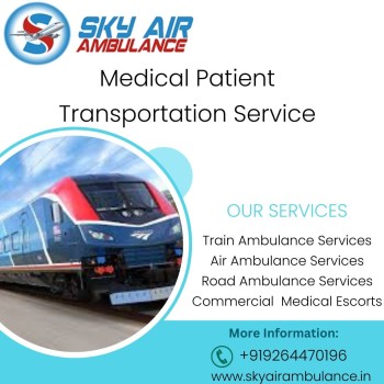 Have a patient transfer experience provided by Sky Train Ambulance Service in Ranchi  