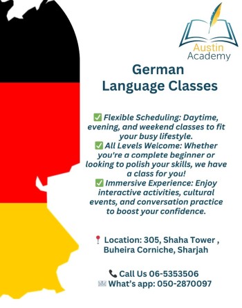 German Language Classes in Sharjah with  Offer 0502870097