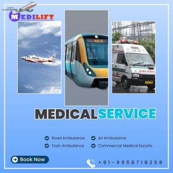 Reservations should be made with Medilift Train Ambulance Service in Ranchi