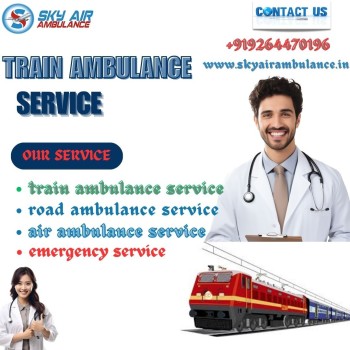 Sky Train Ambulance in Guwahati provides Specialist Crew on Trains