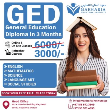 GED CLASS MAXIMUM 3 -STUDENT CLASSROOM IN SHARJAH-0568723609