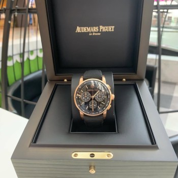 Audemars Piguet CODE 11.59 Chronograph Rose Gold 41mmRef# 26393OR.OO.A002KB.01Preowned 2022Like new conditionWatch, box & papers Available in stock Visit our store today @hautehorologeofficial Contact- +971-528-679-200We are n