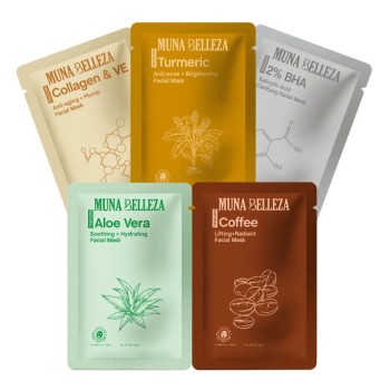 Triple Power Glow & Korean Face Mask Sheets (5 Pack)