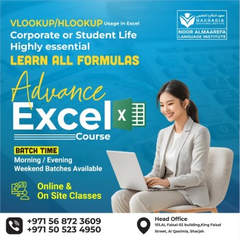 Master Advanced Excel with us! Call +971 56 872 3609