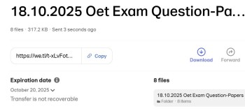 18 OCT 2025 OET EXAMS