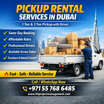 pickup rental Services Furniture Movers Dubai