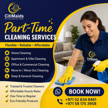Hourly Maid Service Abu Dhabi | Professional Cleaners from AED 35/hour