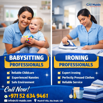 Babysitting and Ironing services  Abu Dhabi 