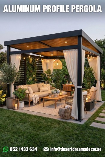 Aluminum Pergola Fabrication and Installing in Al Ain, Uae.