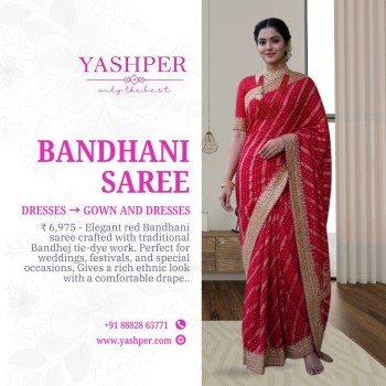 Elegant Bandhani Saree for Women | Designer Ethnic Wear for Weddings & Festivals