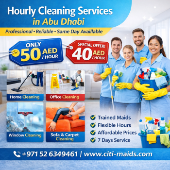 Hourly Maid Services Abu Dhabi | Affordable Cleaning from 40 AED
