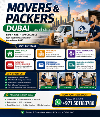 Furniture Movers and Packers Dubai – Safe & Professional Moving Services