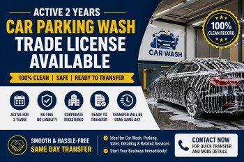 ACTIVE 2 YEARS OLD CAR WASH TRADE LICENSE AVAILABLE 