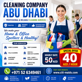 Best Cleaning Services Abu Dhabi | Affordable Home, Office & Maid Services
