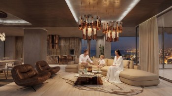 Living room with Family_4K