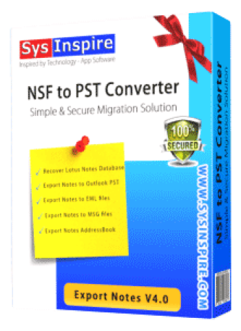 SysInspire NSF to PST Converter