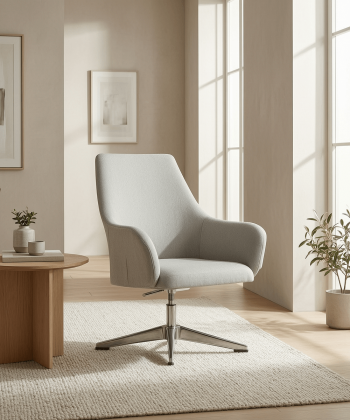 Arc Armchair, Mid back, Flat Swivel