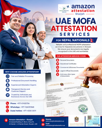 Get Your Nepalese Documents MOFA Attested Quickly in Sharjah