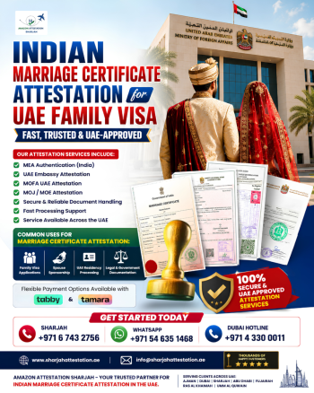 Indian Marriage Certificate Attestation for UAE Family Visa – Fast, Trusted & UAE-Approved