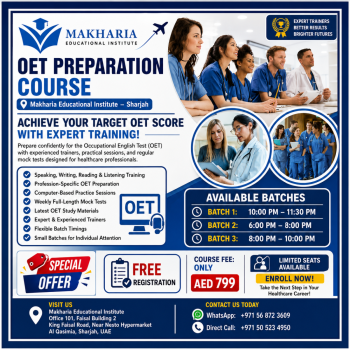 OET Exam Prep – Doctors, Nurses, Dentists, Pharmacists | Makharia Institute