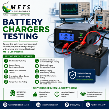 Battery Chargers Testing Services