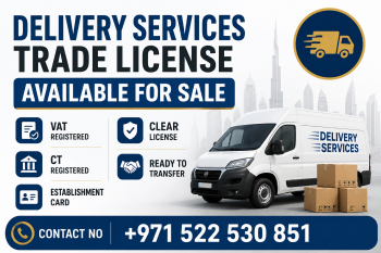 DELIVERY SERVICES TRADE LICENSE AVAILABLE FOR SALE - DUBAI 