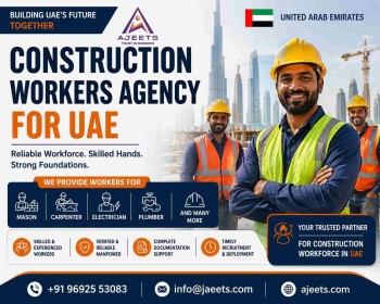 Construction Workers Agency – Skilled Workforce Support for Projects in UAE