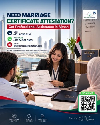Marriage Certificate Attestation Ajman | UAE MOFA & Embassy Assistance