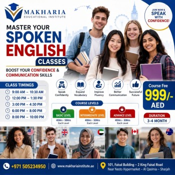 Spoken English Classes Near Me in Sharjah Call 0568723609 